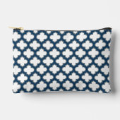 Wit en Navy Blue Trellis, Lattice, Quatrefoil Etui (Voorkant)