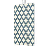 Wit en Navy Blue Trellis, Lattice, Quatrefoil Luchtverfrisser (Links)
