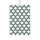 Wit en Navy Blue Trellis, Lattice, Quatrefoil Luchtverfrisser (Achterkant)