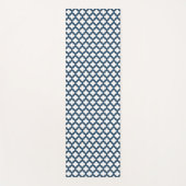 Wit en Navy Blue Trellis, Lattice, Quatrefoil Yogamat (Voorkant)