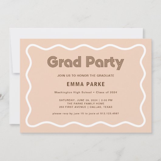 Wit en Neutral Disco Tekst en Foto Afstudeerder Pa Aankondiging (Achterkant)