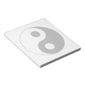 Wit en ondoorzichtig zwart Yin en Yang symbool Notitieblok (Schuin)