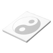Wit en ondoorzichtig zwart Yin en Yang symbool Notitieblok (Linkerzijde)