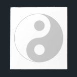 Wit en ondoorzichtig zwart Yin en Yang symbool Notitieblok<br><div class="desc">Op dit moment is het yin en yang symbool in het traditionele zwart-wit, maar de dekking is ingesteld op 25% om deze lichtere grijze kleur te krijgen waar je gemakkelijk op kunt schrijven. U kunt zowel de witte als de zwarte kleur wijzigen in het klassieke grafische symbool. Retro motivatie stijl...</div>
