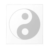 Wit en ondoorzichtig zwart Yin en Yang symbool Notitieblok (Voorkant)