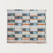 Wit en oranje gebouw wandkleed (Voorkant (horizontaal))