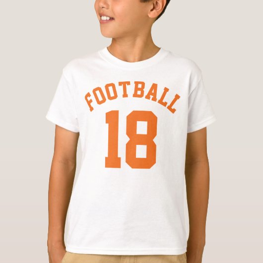 Wit en Oranje Kind | Sport Jersey Design T-shirt (Voorkant)
