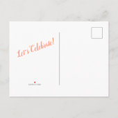 Wit en Oranje op de zwarte graduatiepartij Aankondigingskaart (Achterkant)