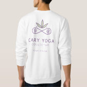 Wit en Paars Eenvoudig - Zonder Kap - Sweatshirt (Achterkant)