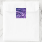 Wit en PAARS GLITTER BOTEK RUIMTEFANTASY SCIENS Vierkante Sticker (Tas)