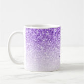Wit en Paars glitter Koffiemok (Links)
