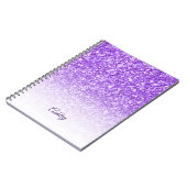 Wit en Paars glitter Notitieboek (Linkerzijde)