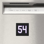 Wit en paars nummer 54 shirt speler uniform # magneet (Insitu (Vaatwasser))