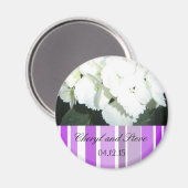 Wit en Paars sparen de Datum Magneet (Voorkant / Achterkant)