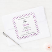 Wit en Paars Woordlabel voor cloud toevoegen Logo Vierkante Sticker (Envelop)