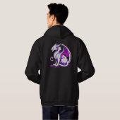 Wit en Paarse Dragon Hooded Sweatshirt Design (Achterkant volledig)