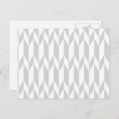 Wit en pasta grijs Abstract grafisch patroon. Briefkaart (Voorkant / Achterkant)