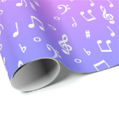 wit en pastel regenboog Muzikale Inpakpapier (Rol Hoek)