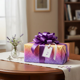 wit en pastel regenboog Muzikale Inpakpapier