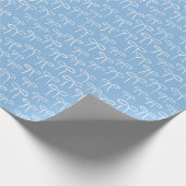 Wit en Periwinkle Blue Eenvoudige Bogen Patroon Cadeaupapier (Hoek)