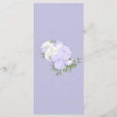 Wit en Periwinkle | Trouwmenu Menu (Achterkant)