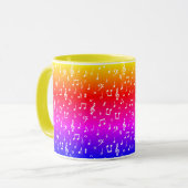 wit en regenboog Musical Mok (Voorkant links)