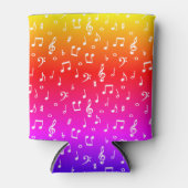 wit en regenboog Muziek Blikjeskoeler (Voorkant)