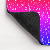 wit en regenboog Muziek Muismat (Hoek)