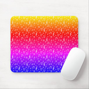 wit en regenboog Muziek Muismat