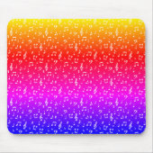 wit en regenboog Muziek Muismat (Voorkant)