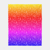 wit en regenboog Muzikaal Fleece Deken (Voorkant)