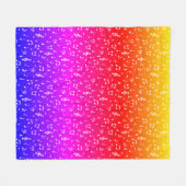 wit en regenboog Muzikaal Fleece Deken (Voorkant (Horizontaal))