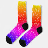 wit en regenboog Muzikaal  Sokken (Links)