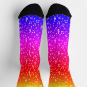 wit en regenboog Muzikaal  Sokken (Top)