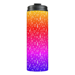 wit en regenboog Muzikaal Thermosbeker