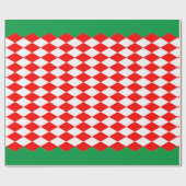 WIT- EN RODE DIAMONDCHRISTMAS-Wrapppapier Cadeaupapier (Vlak)