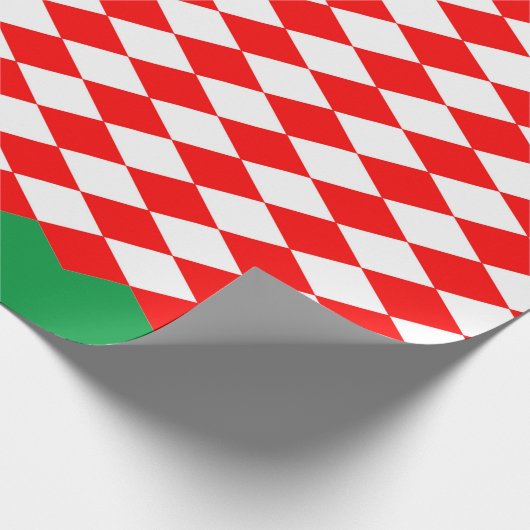 WIT- EN RODE DIAMONDCHRISTMAS-Wrapppapier Cadeaupapier (Hoek)