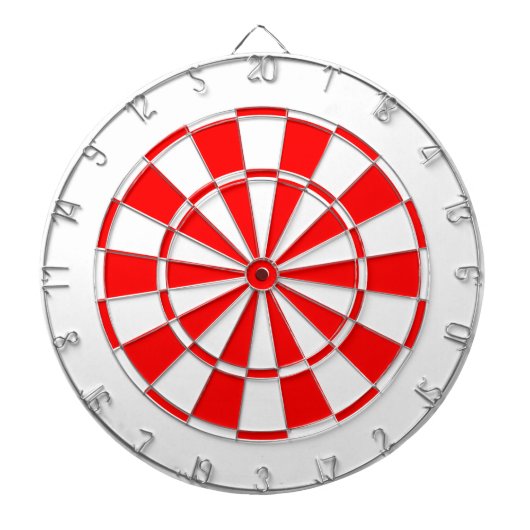wit en rood dartbord (Voorkant)