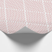 Wit en rood feestelijk patroon cadeaupapier (Hoek)