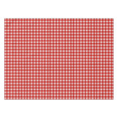 Wit en rood geruit dessin | Katoen geruit Tafelkleed (Voorkant (Horizontaal))