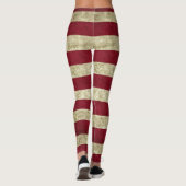 Wit en rood gestreepte legging (Achterkant)