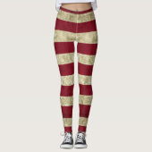 Wit en rood gestreepte legging (Voorkant)