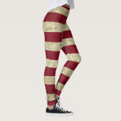 Wit en rood gestreepte legging (Rechts)