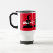 Wit en rood 'Java Yoga' reismuis Reisbeker (Links)