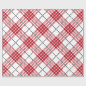 Wit en rood met grijze accenten cadeaupapier (Vlak)