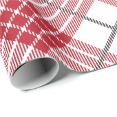 Wit en rood met grijze accenten cadeaupapier (Rol Hoek)