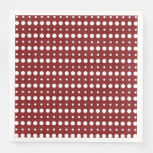 Wit en Rood Minimalistische Polka Dots g9 Servet (Voorkant)