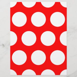 Wit en rood stippen flyer
