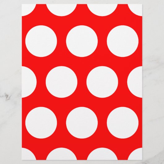 Wit en rood stippen flyer (Voorkant)