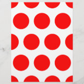 Wit en rood stippen flyer (Achterkant)